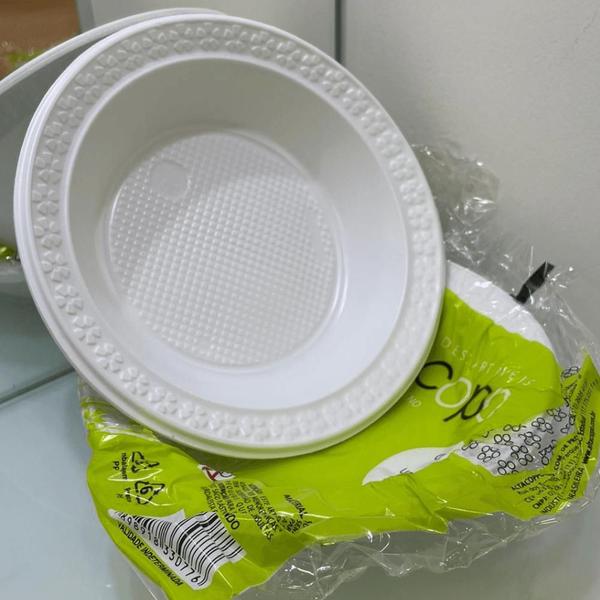 Prato Fundo 21cm Branco para Refeição Kerocopo com 250 unidades - ALTACOPPO Imagem de Prato Fundo 21cm Branco para Refeição Kerocopo com 250 unidades