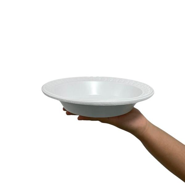 Prato Fundo 21cm Branco para Refeição Kerocopo com 250 unidades - ALTACOPPO Imagem de Prato Fundo 21cm Branco para Refeição Kerocopo com 250 unidades