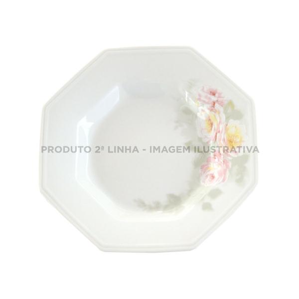 Imagem de Prato Fundo 24 cm Porcelana Schmidt - Dec. Romântica Prisma 2 LINHA E005