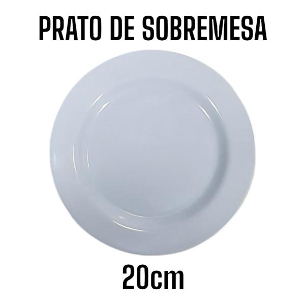 Prato Fundo 25cm + Prato Raso 20cm Para Jantar Com Sobremesa - Hauskraft Imagem de Prato Fundo 25cm + Prato Raso 20cm Para Jantar Com Sobremesa