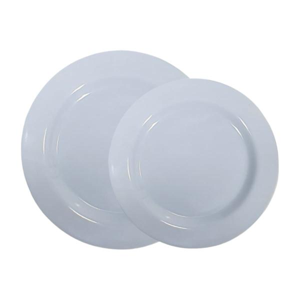 Prato Fundo 25cm + Prato Raso 20cm Para Jantar Com Sobremesa - Hauskraft Imagem de Prato Fundo 25cm + Prato Raso 20cm Para Jantar Com Sobremesa