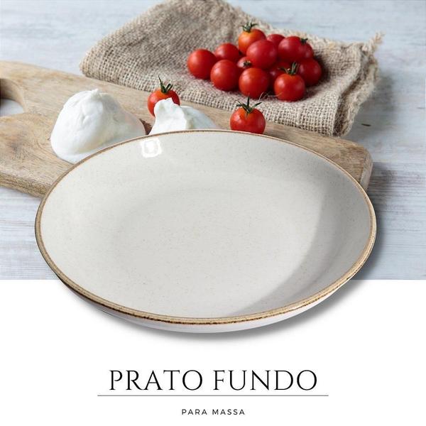 Imagem de Prato Fundo Aba 26,3cm Artisan Branco 1552ml - Corona