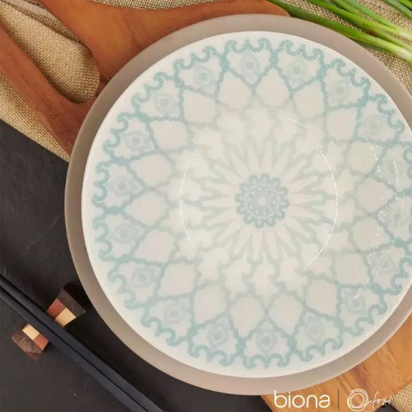 Prato Fundo Cerâmica Estampa Donna Mandala 21,5cm 12un - Biona 091066 - Oxford Imagem de Prato Fundo Cerâmica Estampa Donna Mandala 21,5cm 12un - Biona 091066