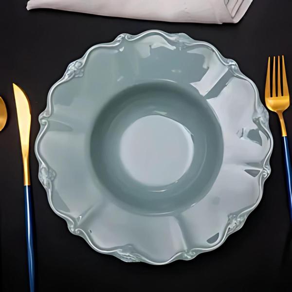 Imagem de Prato Fundo Chapéu p/ Massa Porcelana 23cm Fancy Menta Risoto