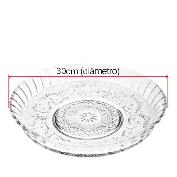 Prato Fundo Com Borda Decorado Moon Em Vidro 30cm Ø - Haüskraft Imagem de Prato Fundo Com Borda Decorado Moon Em Vidro 30cm Ø