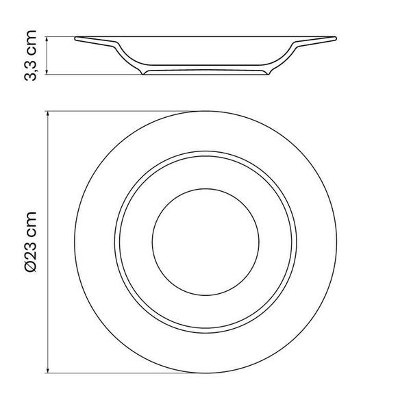 Imagem de Prato fundo elisa em porcelana 23 cm tramontina