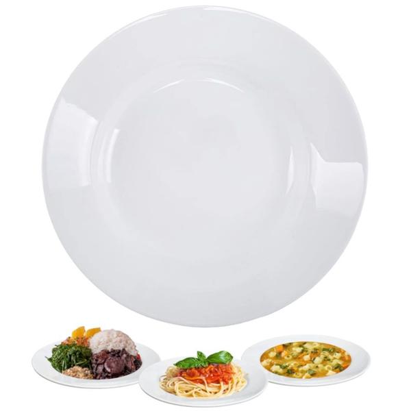 Prato Fundo em Melamina/Plastico 25 Cm Branco Fuxing Imagem de Prato Fundo em Melamina/Plastico 25 Cm Branco Fuxing