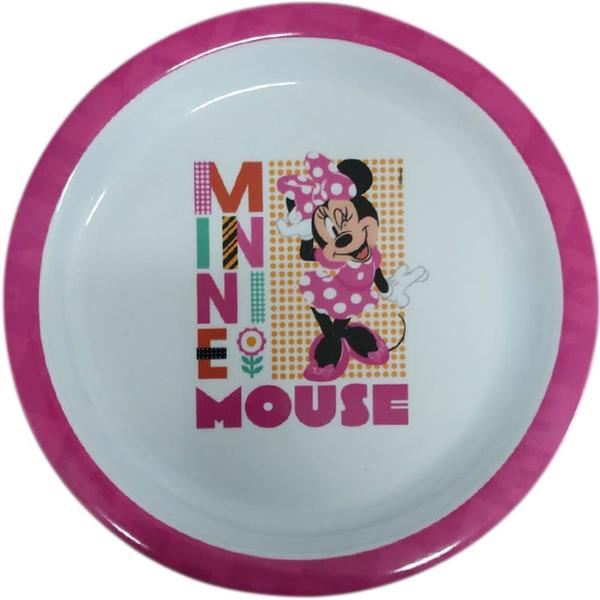 Imagem de Prato Fundo Infantil Disney Minnie Meninas Melamine 21cm