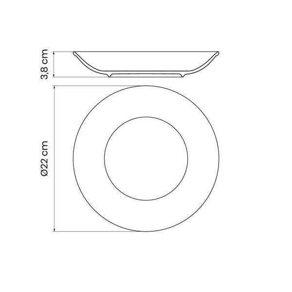 Imagem de Prato Fundo Rústico Porcelana Decorada 22 cm - Tramontina