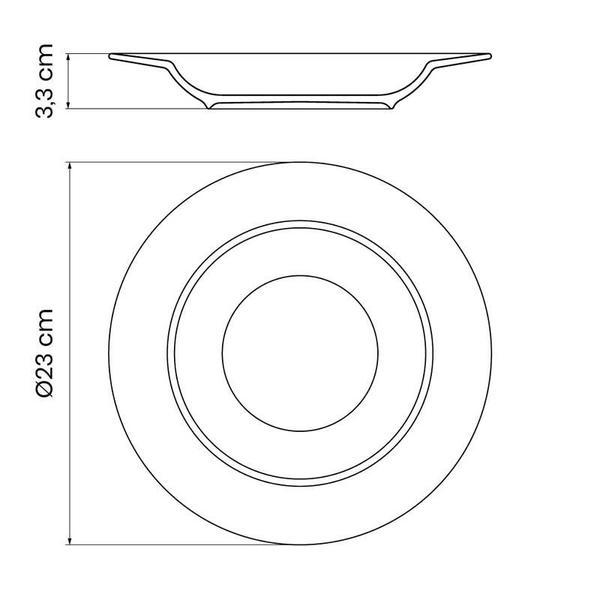 Imagem de Prato fundo tramontina ingrid em porcelana 23 cm