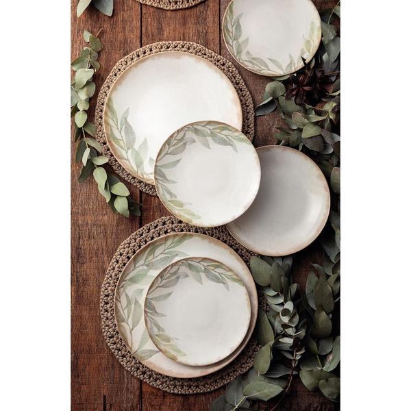 Prato Fundo Tramontina Porcelana Decorada Natur 22cm Imagem de Prato Fundo Tramontina Porcelana Decorada Natur 22cm