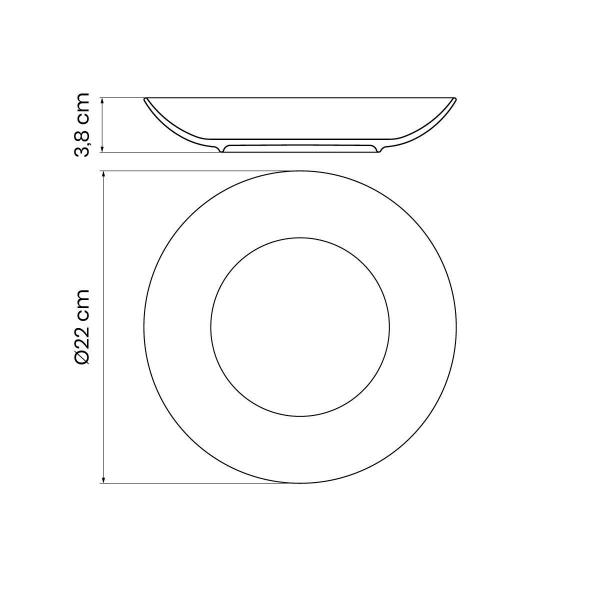 Imagem de Prato Fundo Tramontina Sophia em Porcelana 22 cm