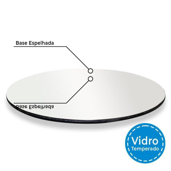 Imagem de Prato Giratório Decorativo Vidro Espelhado Resistente 80Cm