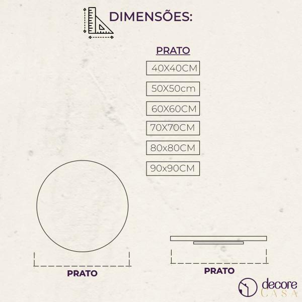 Imagem de Prato giratório laminado para servir na mesa 40 cm