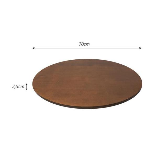 Prato Giratório Sobrepor Sala De Jantar Castanho 70 Cm - Sanna Decor Imagem de Prato Giratório Sobrepor Sala De Jantar Castanho 70 Cm