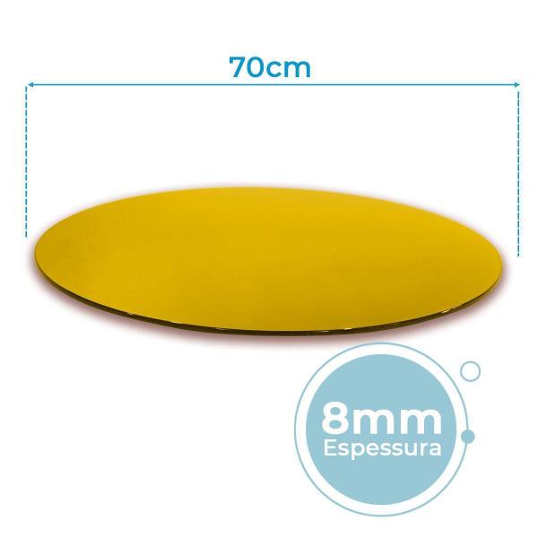 Prato Giratório Vidro Serigrafado 70Cm X 8Mm Amarelo - Tuberias Imagem de Prato Giratório Vidro Serigrafado 70Cm X 8Mm Amarelo