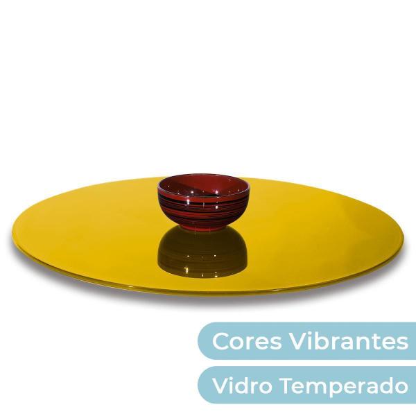 Prato Giratório Vidro Serigrafado 70Cm X 8Mm Amarelo - Tuberias Imagem de Prato Giratório Vidro Serigrafado 70Cm X 8Mm Amarelo