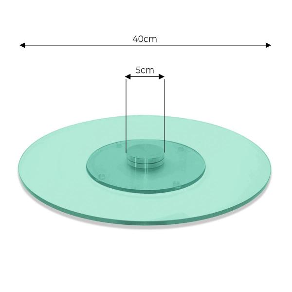 Imagem de Prato Giratório Vidro Temperado 8Mm Esmeralda 40Cm