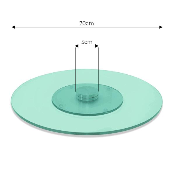 Imagem de Prato Giratório Vidro Temperado 8mm Esmeralda 70cm
