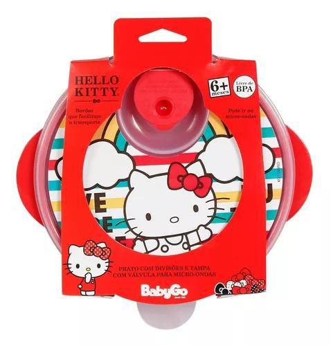 Imagem de Prato Hello Kitty Com Divisões E Tampa - Baby Go