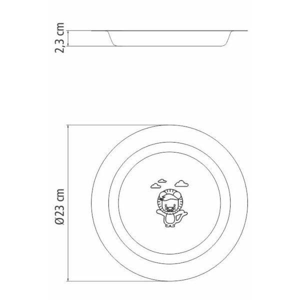 Imagem de Prato Infantil Aço Inox Tramontina Baby Transição Alimentar