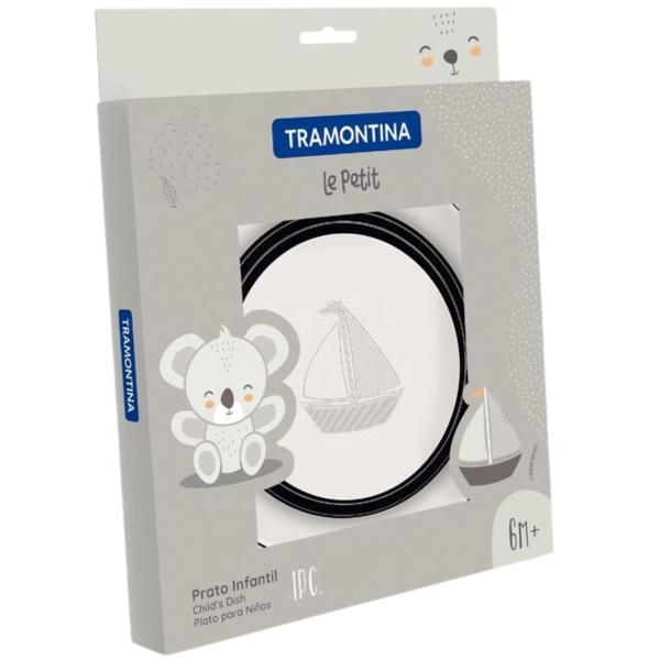 Prato Infantil Aço Inox Tramontina Le Petit Alimentação Bebê Imagem de Prato Infantil Aço Inox Tramontina Le Petit Alimentação Bebê