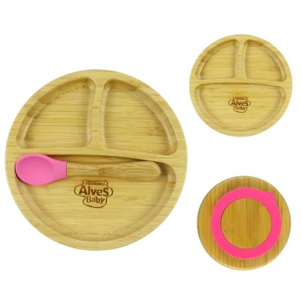 Prato Infantil De Bambu Ventosa 2Un - Turminha Alves Baby Imagem de Prato Infantil De Bambu Ventosa 2Un - Turminha Alves Baby