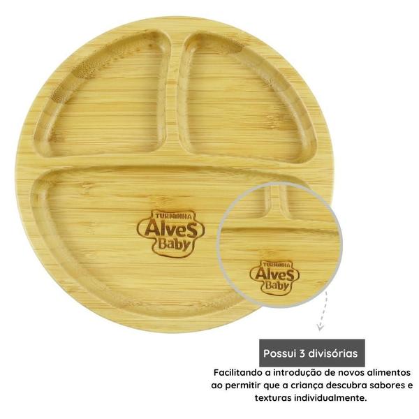Prato Infantil De Bambu Ventosa 2Un - Turminha Alves Baby Imagem de Prato Infantil De Bambu Ventosa 2Un - Turminha Alves Baby