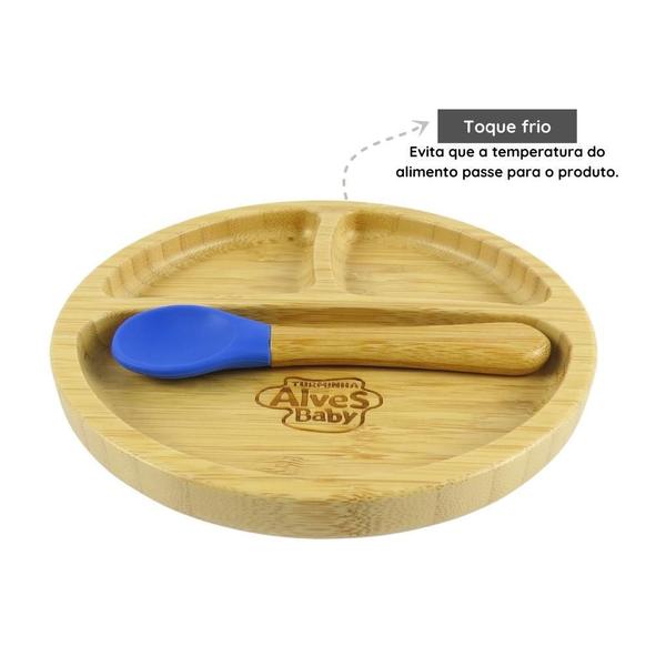 Prato Infantil De Bambu Ventosa 2Un - Turminha Alves Baby Imagem de Prato Infantil De Bambu Ventosa 2Un - Turminha Alves Baby