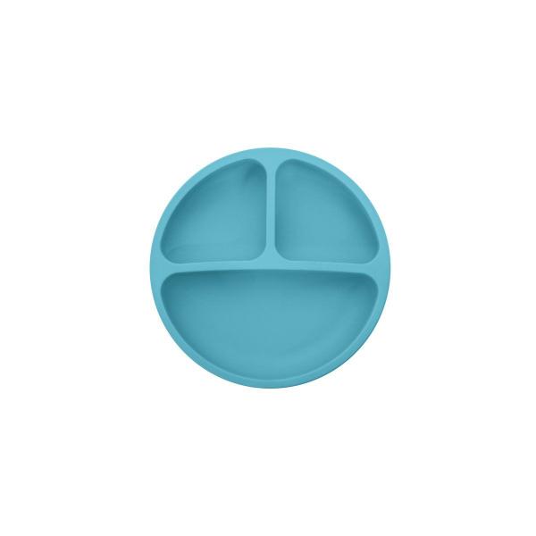 Prato Infantil Silicone Pratinho Divisórias Kababy Imagem de Prato Infantil Silicone Pratinho Divisórias Kababy
