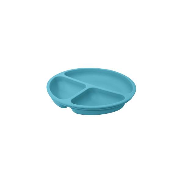 Prato Infantil Silicone Pratinho Divisórias Kababy Imagem de Prato Infantil Silicone Pratinho Divisórias Kababy