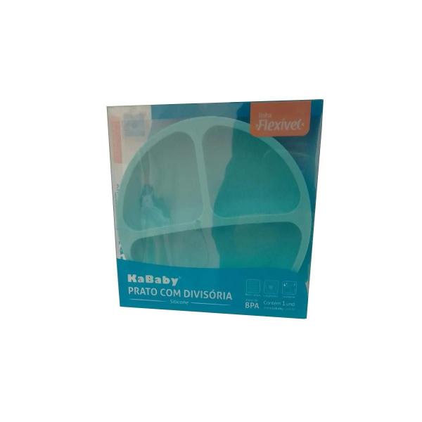 Prato Infantil Silicone Pratinho Divisórias Kababy Imagem de Prato Infantil Silicone Pratinho Divisórias Kababy