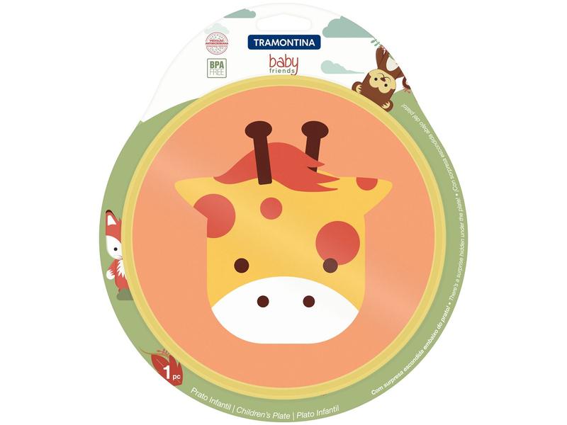 Prato Infantil Tramontina Girafa Baby Friends Imagem de Prato Infantil Tramontina Girafa Baby Friends