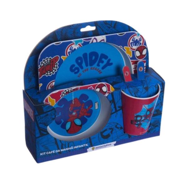 Imagem de Prato Kit Breakfast Spider Man 10025697 300ml Zonacriativa