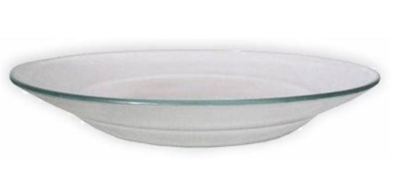 Prato Liso Vidro Fundo 23cm 1343TP - Generica Imagem de Prato Liso Vidro Fundo 23cm 1343TP