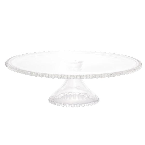 Imagem de Prato P Bolo Cristal Com Pé Pearl 31x11cm Wolff Mesa