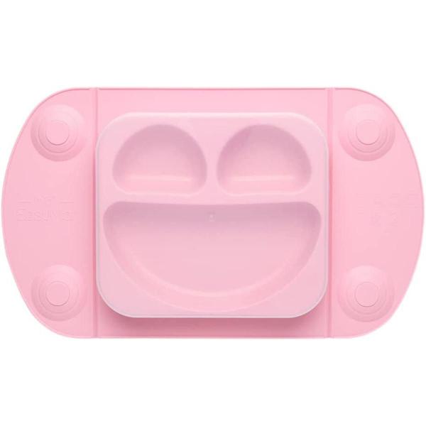 Imagem de Prato Para Bebê Rosa Prático De Silicone Portátil Mimo Style