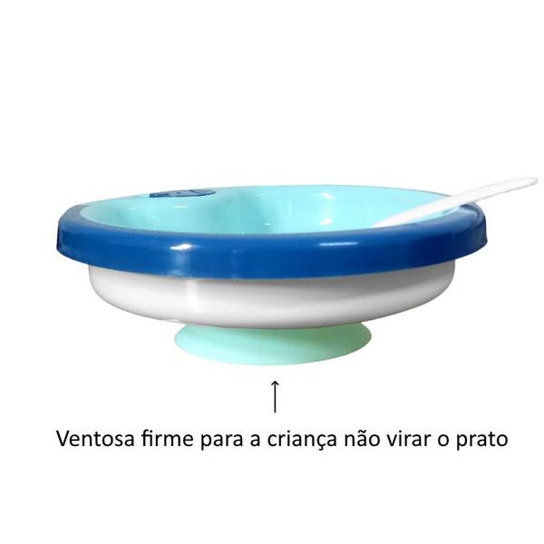 Prato para Bebês Térmico Gruda na Mesa 2 Colheres do Mickey - Plasútil Imagem de Prato para Bebês Térmico Gruda na Mesa 2 Colheres do Mickey