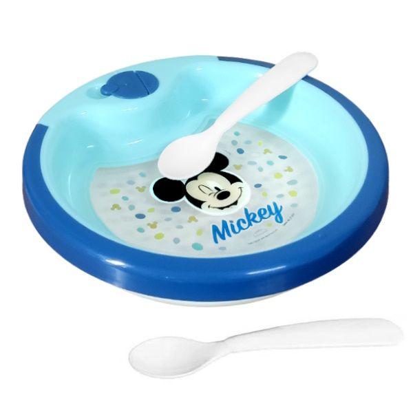 Prato para Bebês Térmico Gruda na Mesa 2 Colheres do Mickey - Plasútil Imagem de Prato para Bebês Térmico Gruda na Mesa 2 Colheres do Mickey