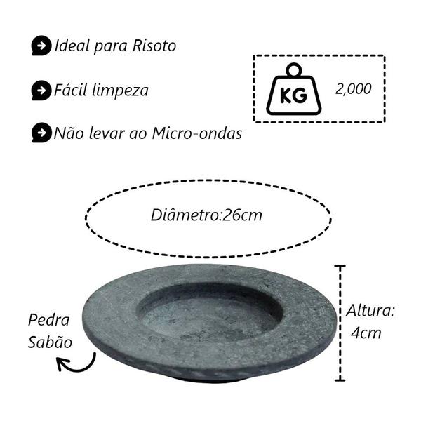 Imagem de Prato para risoto Pedra Sabão 26cm