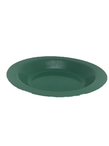 Imagem de Prato Plástico Merenda Escolar Verde 21 cm - 25 Pçs