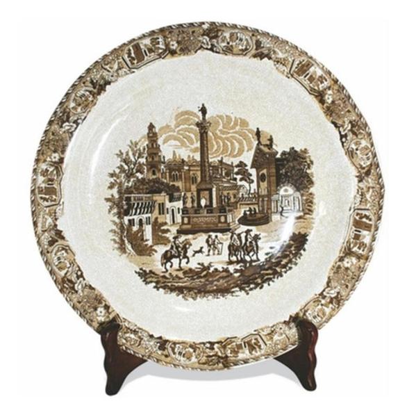 Imagem de Prato Porcelana Nobre 50cm Pintura Borrão Portugues