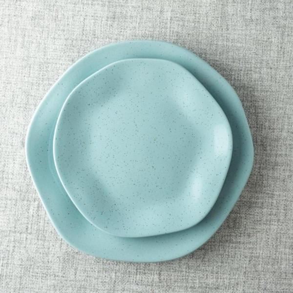 Imagem de Prato Porcelana Raso Rustico Decorado Ryo Blue Bay 27,5cm Oxford