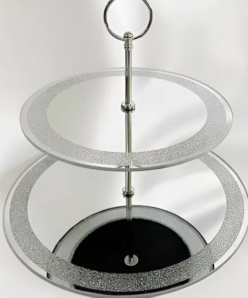 Prato Porta Doce Boleira Suporte Decorativo 2 Andares 22cm - Gici Casa Imagem de Prato Porta Doce Boleira Suporte Decorativo 2 Andares 22cm