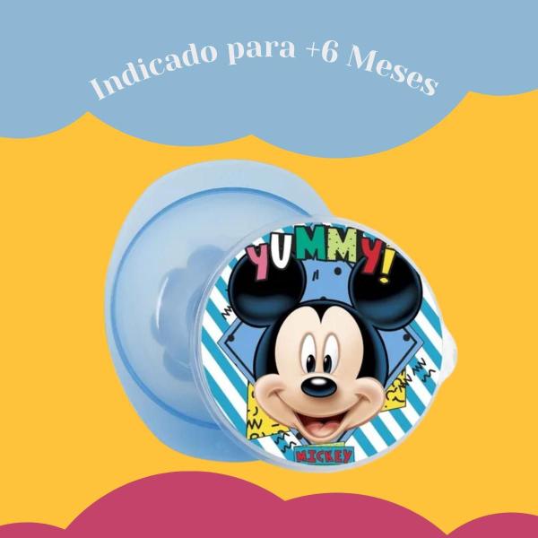 Prato Pote Bowl Com Ventosa e Tampa Mickey Alimentação Azul Infantil Decorado Baby Go - 01416 Imagem de Prato Pote Bowl Com Ventosa e Tampa Mickey Alimentação Azul Infantil Decorado Baby Go - 01416