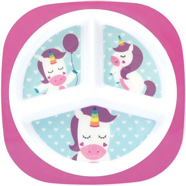 Prato Pratinho Com Divisórias Infantil Animal Fun Menino Menina - Buba - Plasútil Imagem de Prato Pratinho Com Divisórias Infantil Animal Fun Menino Menina - Buba
