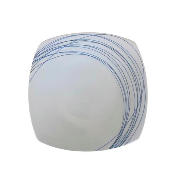 Imagem de Prato Quadrado Mesa Posta Porcelana 26X26Cm Italiana Bugatti