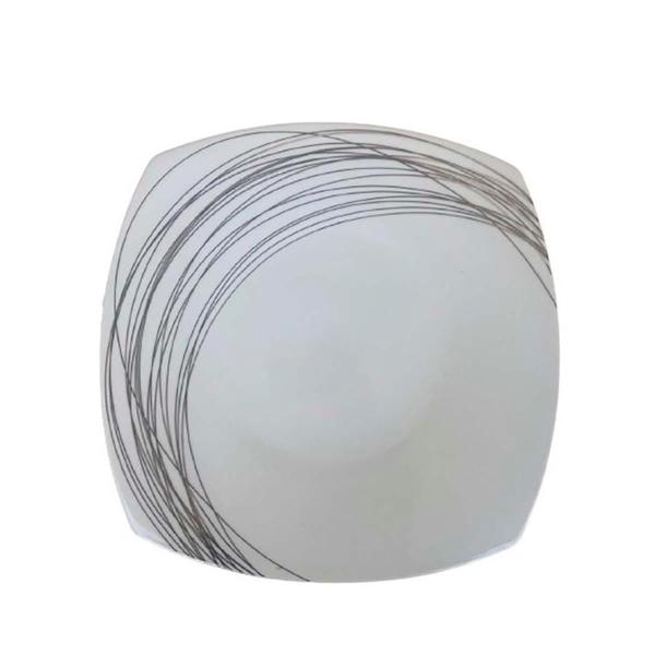 Prato Quadrado Porcelana Italiana Mesa Posta 26X26Cm Bugatti Imagem de Prato Quadrado Porcelana Italiana Mesa Posta 26X26Cm Bugatti