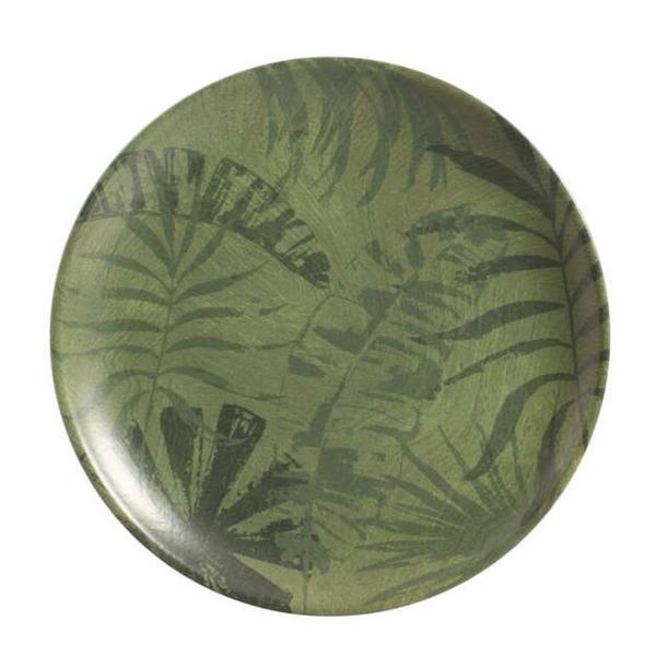 Imagem de Prato Raso de Cerâmica Coup Palm Tree Olive 1Linha Alleanza