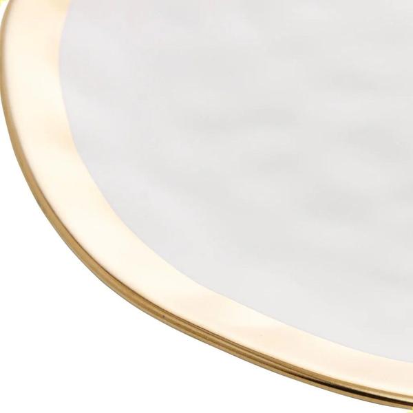 Imagem de Prato raso dubai porcelana branco e dourado - wolff